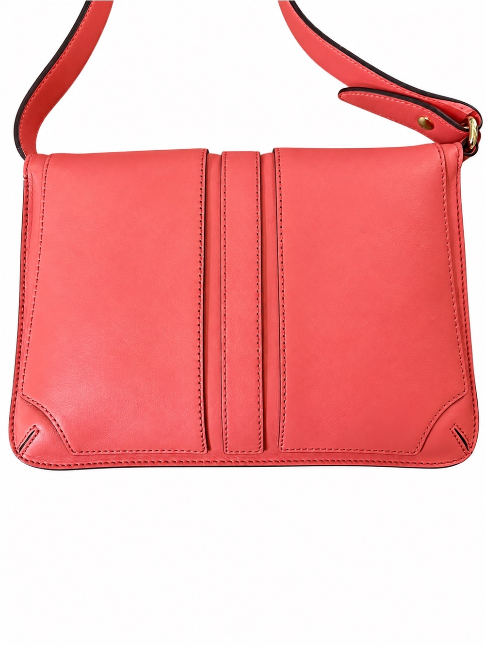 Kate Spade Sutton Gavin Coral Pink Leather Y2K Crossbody Shoulder Bag w/ Dustbag - Picture 4 of 10